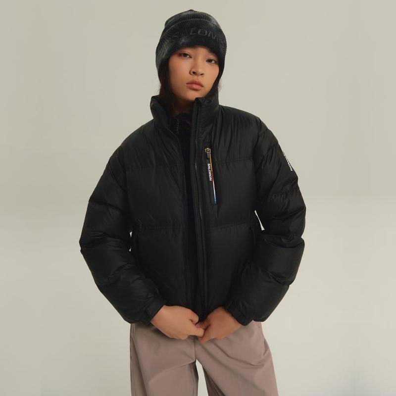 代购SALOMON萨洛蒙女士羽绒服保暖防风轻便棉服立领短款外套