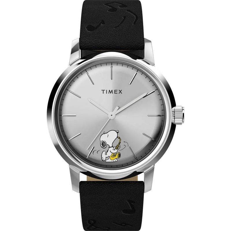 Timex/天美时自动机械表Marlin黑盘皮带复古休闲中性腕表