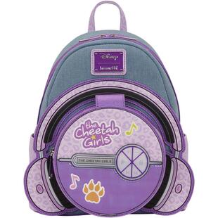 代购 Loungefly男女迷你双肩包前袋翻盖设计内置旋转CD盘