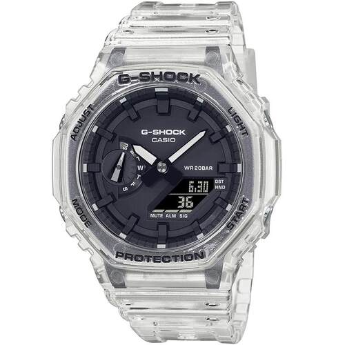 日本代购G-SHOCK男士手表日韩腕表防震防水透明表带八角表壳