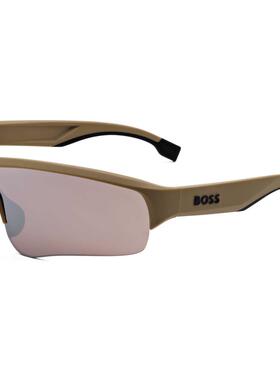 代购Hugo Boss男士太阳镜防紫外线遮光抗眩光宽视野护目型米色