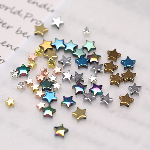 法式刺绣手工diy五角星矿石配件