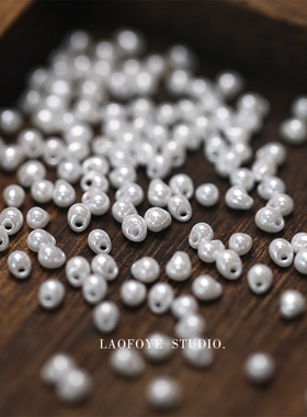 日本Miyuki御幸【3.4mm胖水滴】罐装法式刺绣串米珠娃衣服装辅料