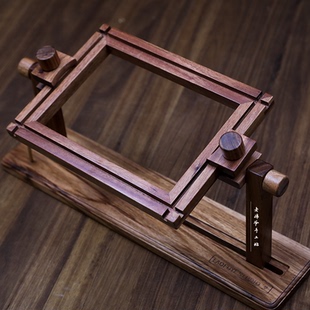 【老佛爷珍藏版】北美红斑木绣架配方绷套装法式刺绣工具桌面绣绷