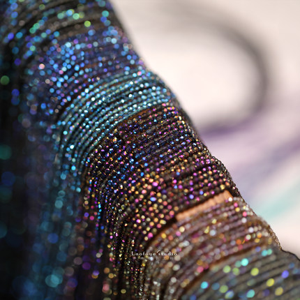 【24色黛紫系】2mm迷你切刻面镀彩米珠戒指珠刺绣梭编饰品diy材料