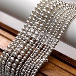 私订仿施家616银灰色珍珠 真多麻灰替施华洛2mm3mm4mm5mm直孔圆珠
