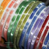 Импортные термостойкие блестки для ногтей, 4mm, французский стиль, с вышивкой