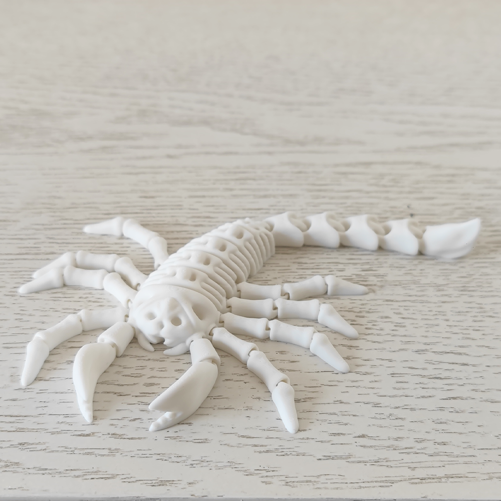 3D打印骷髅蝎子恐怖骨骼毒蝎关节可活动仿真动物玩具模型手办玩偶