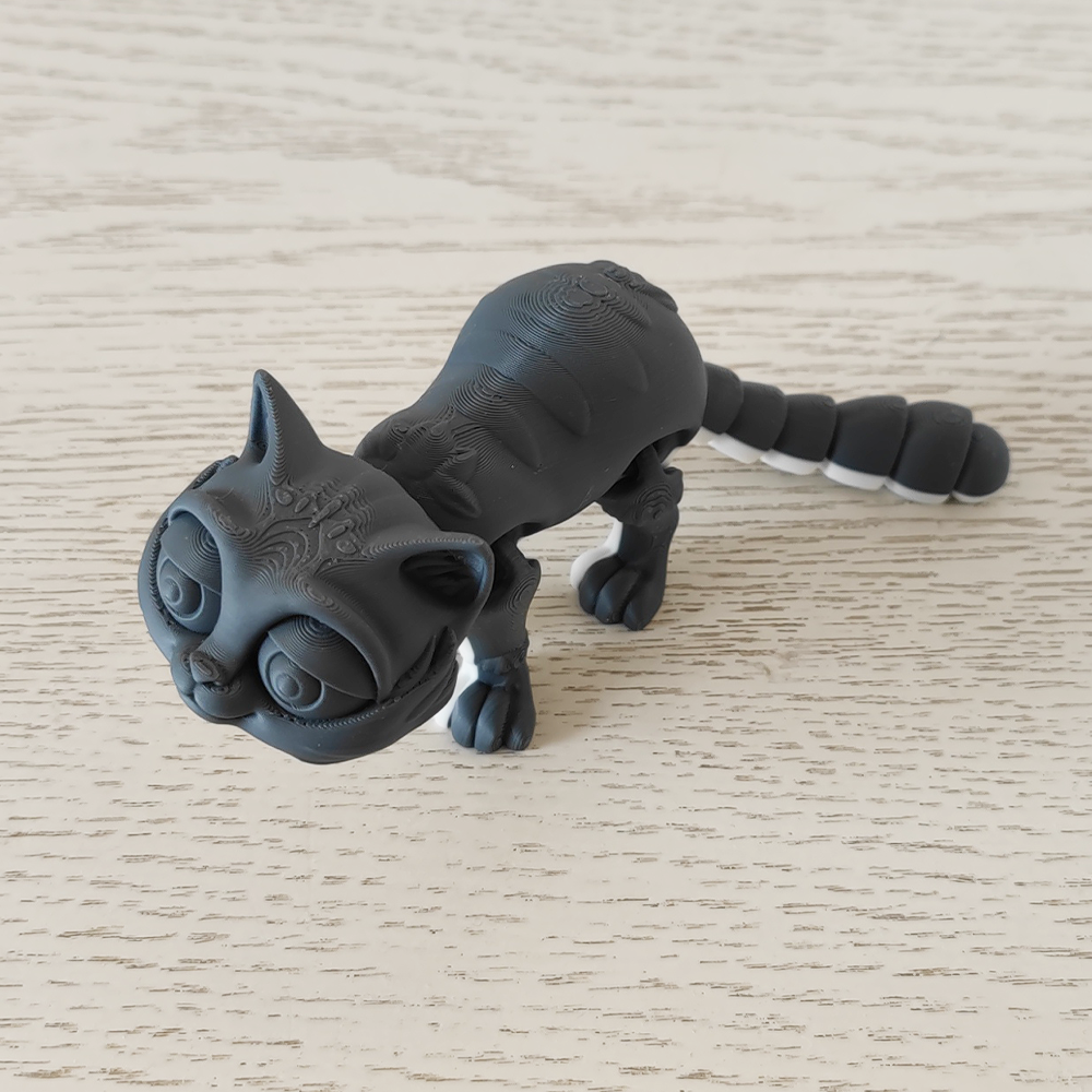 3D打印小猫咪模型玩具关节可动小摆件仿真动物玩偶手办可爱小动物