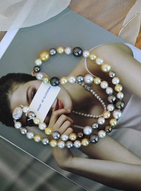 时尚博主多色海水珍珠