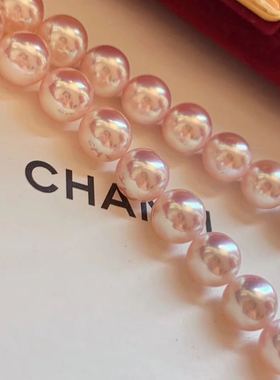 大尺寸极光樱花粉小灯泡镜面项链