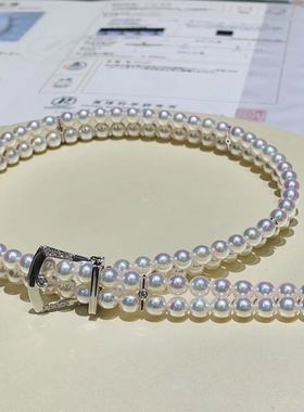 日本迪丽热巴皮带扣金钻石项链