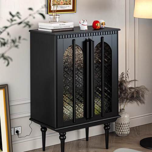 慕盛法式边柜全实木收纳柜白色柜