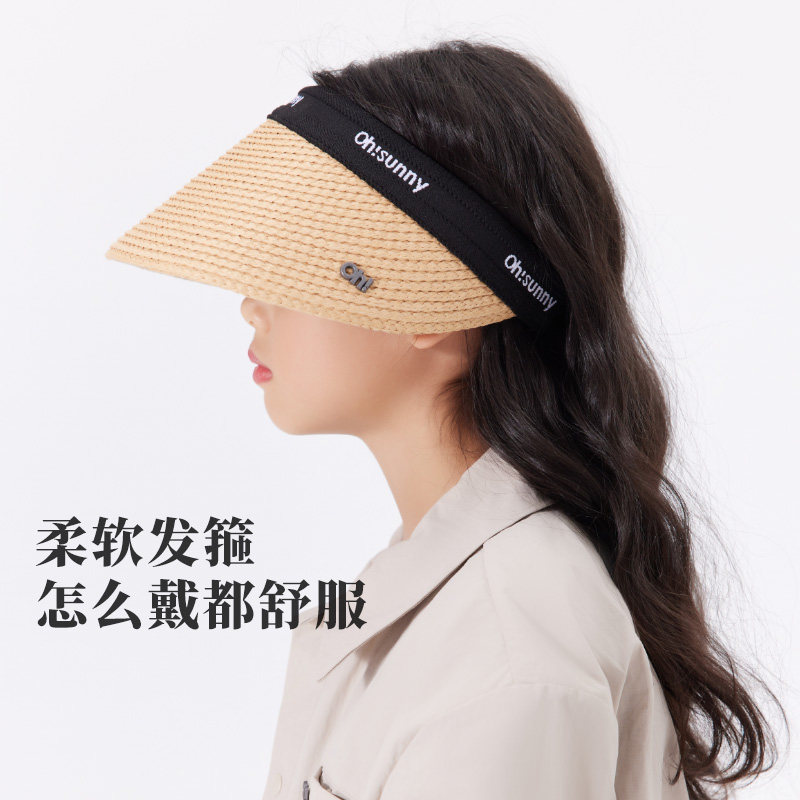 ohsunny户外男女童大帽檐空顶帽图片