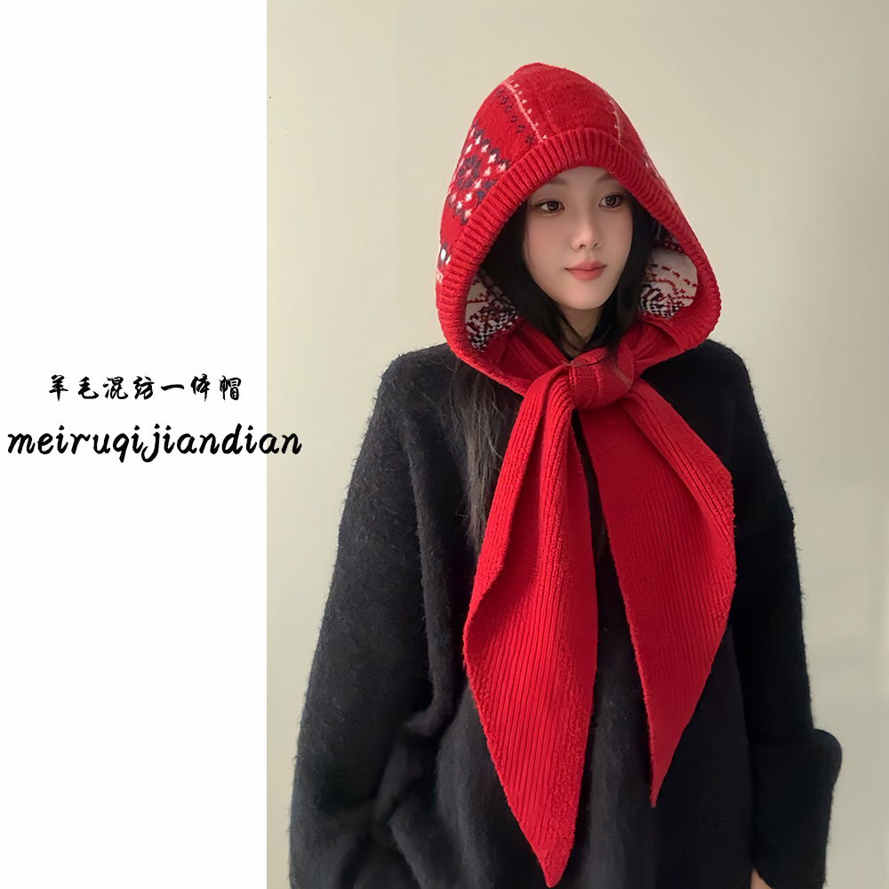 美拉德费尔岛羊毛混纺围巾