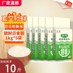 户外露营便捷小包装 5袋东北圆粒珍珠大米10斤 蟹田米真空米砖1kg