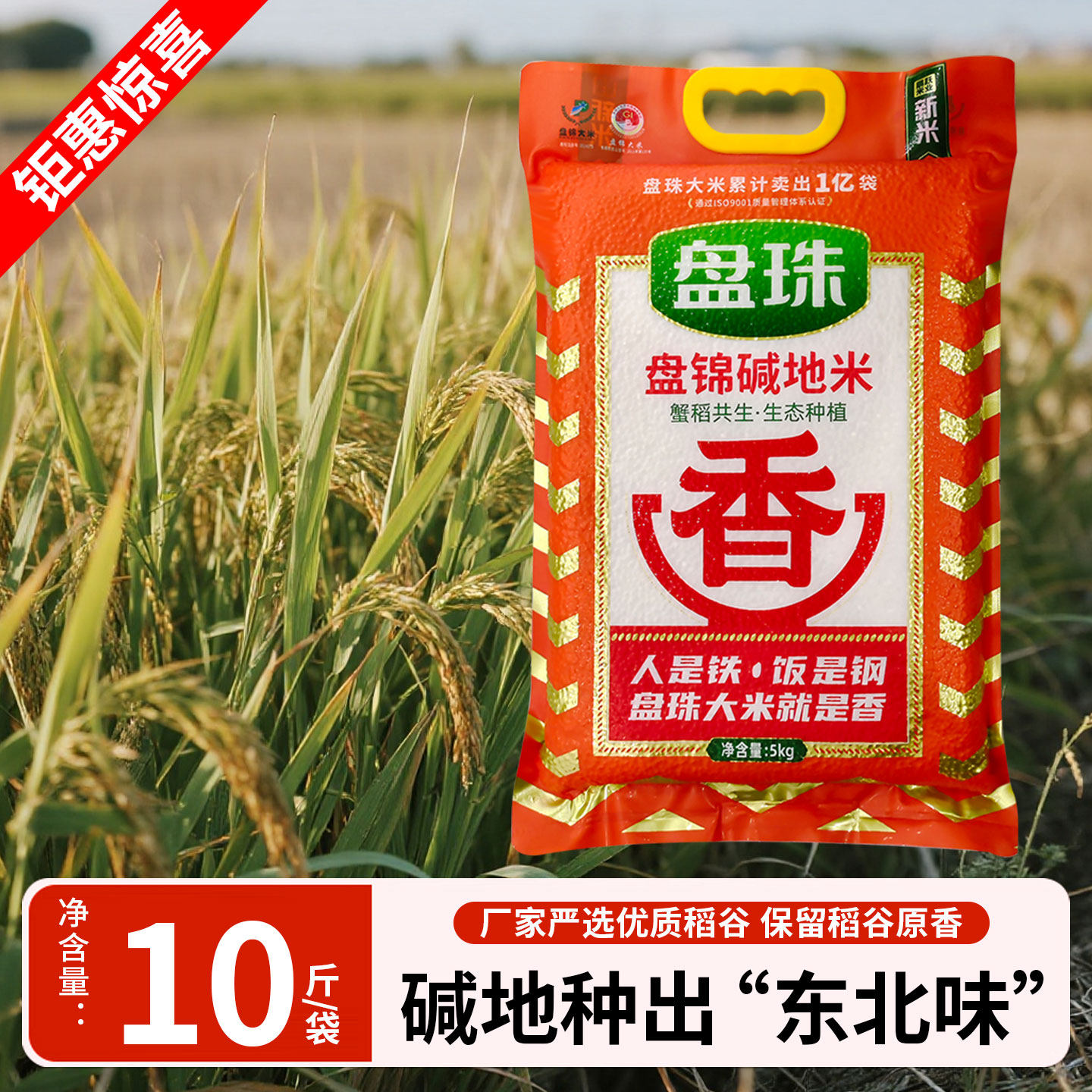 东北大米10斤碱地米5kg珍珠米2.5kg农家米盘锦大米蟹田米工厂价