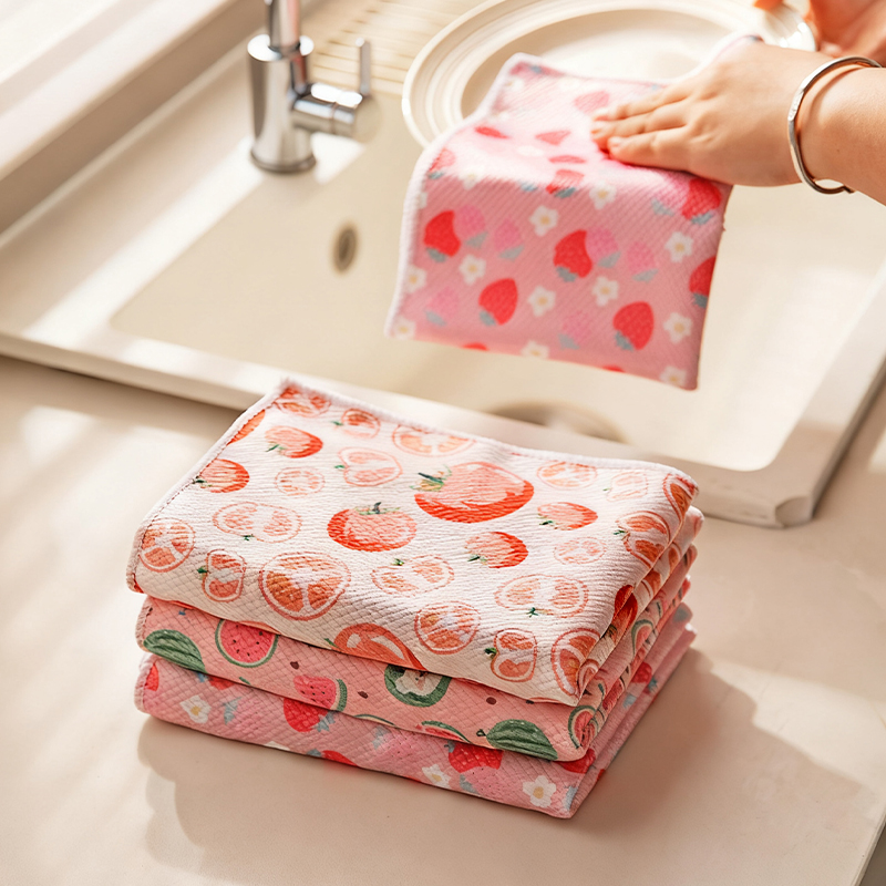 摩登主妇鱼鳞抹布厨房专用洗碗布