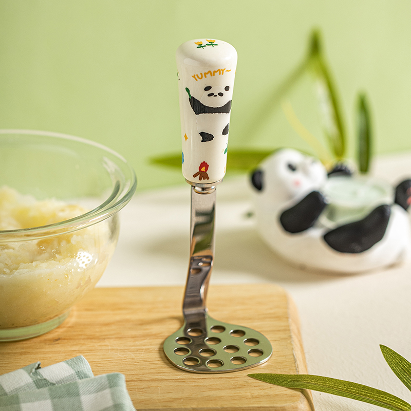 摩登主妇mototo熊猫不锈钢压泥器