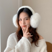 折叠耳罩时尚 新款 仿狐狸毛光版 保暖纯色简约护耳包秋冬防寒冷耳捂