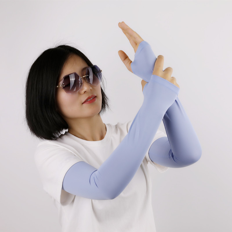 潮符防晒袖套防护冰丝手袖女透气薄款护臂男焦下运动冰袖夏