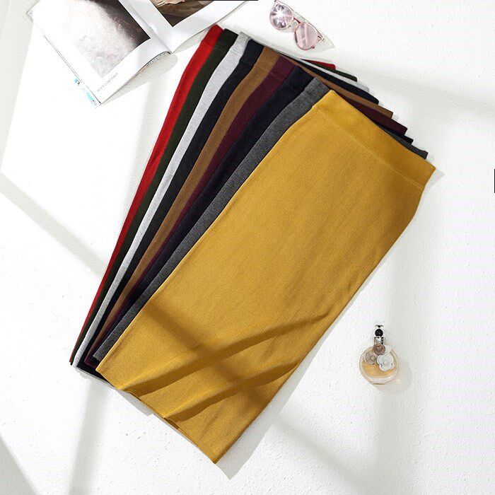 2018 Autumn new pattern Show thin knitting Split ends Skirt Elastic waist The dress Body One pace skirt Pencil skirtin the Women's clothing/Boutique , Skirts  category - from Buy2taobao.com to provide professional Taobao agent buy service