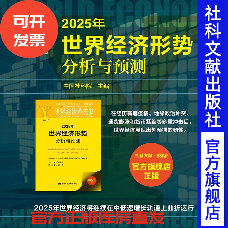 2025年世界经济形势分析与预测 世界经济黄皮书 精装 张宇燕 主编 特朗普冲击 货币政策 地缘政治