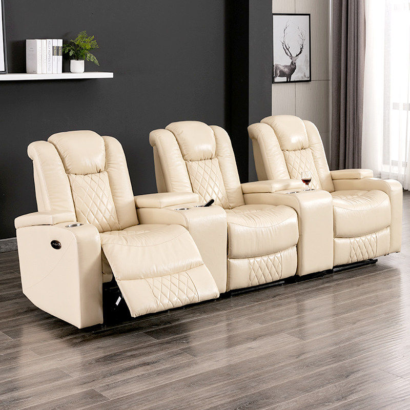 家庭影院智能头等太空舱电动沙发多功能组合美式欧式奢华进口真皮