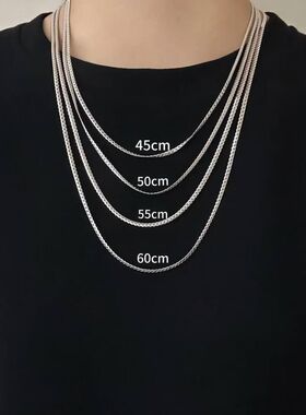 S925纯银蛇骨链百搭男女毛衣链