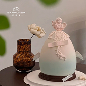 巴芙客网红创意艺术破壳日儿童女生动物奶油生日蛋糕北京同城配送