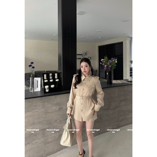 配腰带早春2635 实用性拉满甜酷套装 辛迪AmoreAngel衬衫 休闲短裤