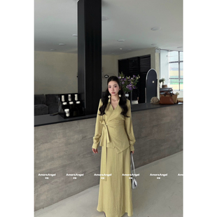 辛迪AmoreAngel轻奢走路自带氛围感小衫半身裙套装2026年早春2632