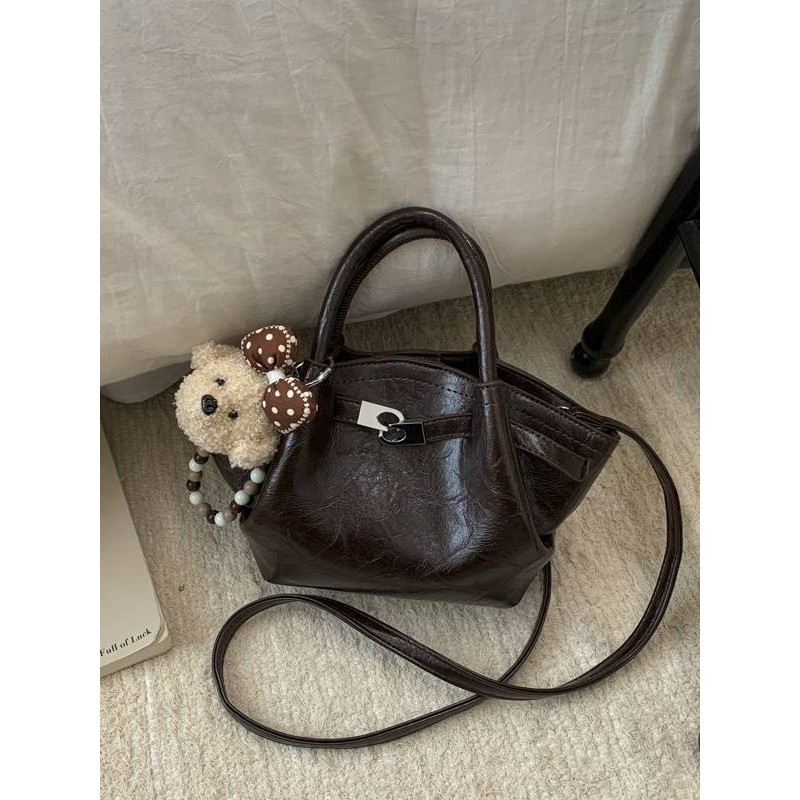 专柜品牌简约高级感手拎水桶包女2025新款韩版时尚单肩包潮斜跨女,箱包皮具/热销女包/男包,水桶包,淘宝优惠券,粉丝福利购,淘宝优惠卷