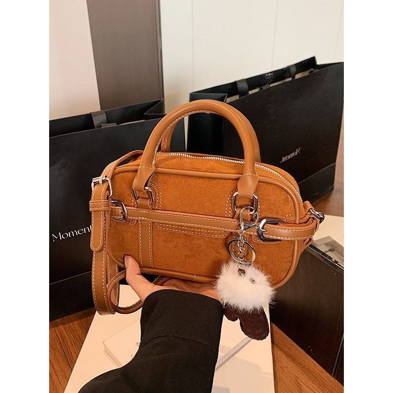 专柜品牌法国复古磨砂手提包女包2025新款休闲百搭单肩包网红保龄,箱包皮具/热销女包/男包,小方包,淘宝优惠券,粉丝福利购,淘宝优惠卷