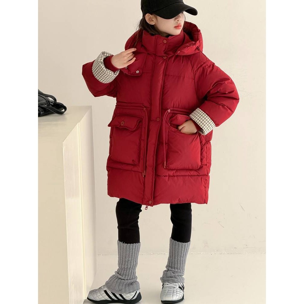 专柜品牌女童棉衣2025冬款新款中大童时尚休闲收腰外套圣诞服中长,童装/婴儿装/亲子装,羽绒服,淘宝优惠券,粉丝福利购,淘宝优惠卷