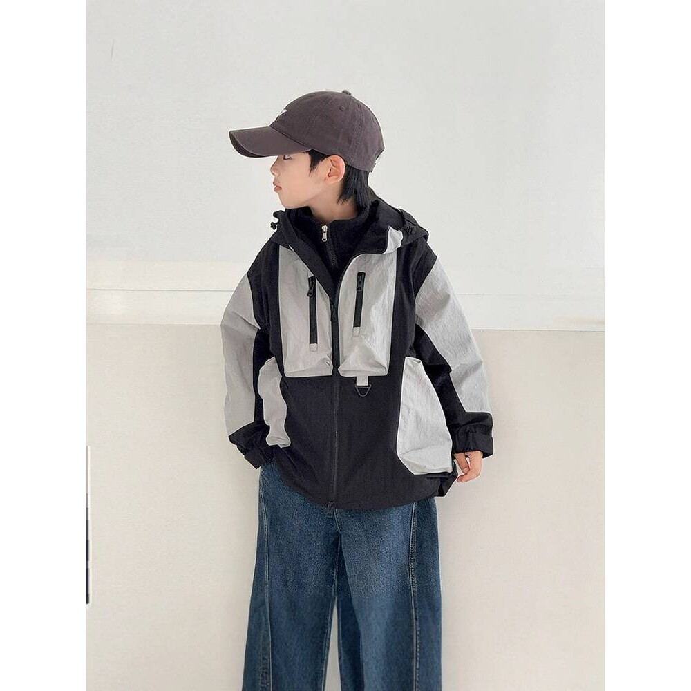 专柜品牌男童秋装外套2025新款中大童春秋款宽松男孩秋季帅气儿童