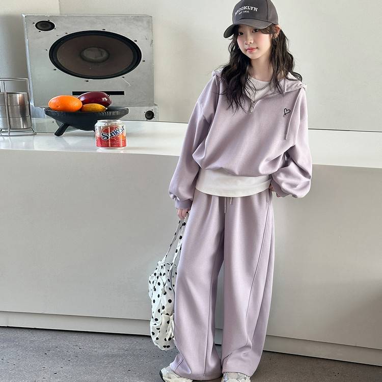 专柜品牌女童秋装卫衣套装2026新款中大童儿童秋季衣服女孩休闲运