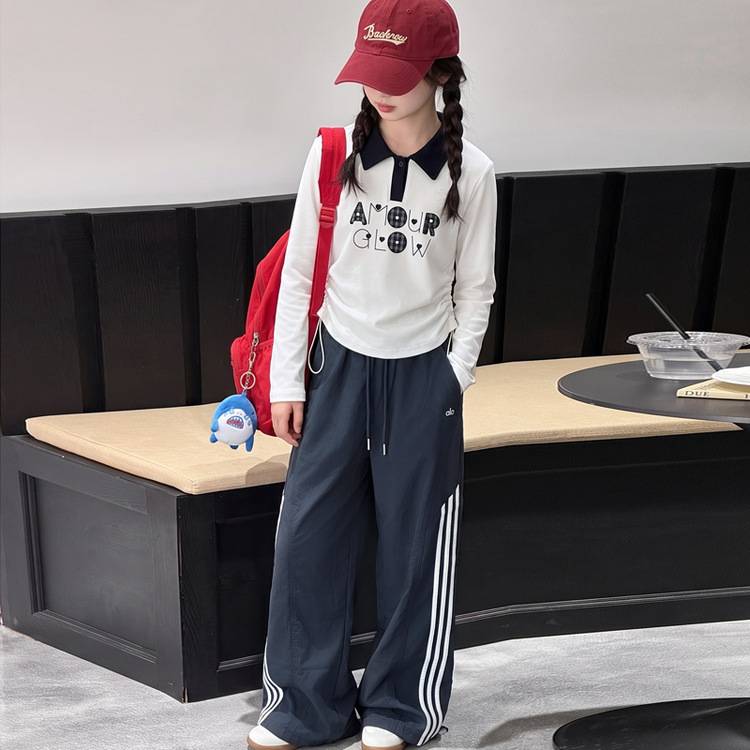 专柜品牌女童卫衣套装2026新款儿童韩版休闲polo衫上衣中大童工装