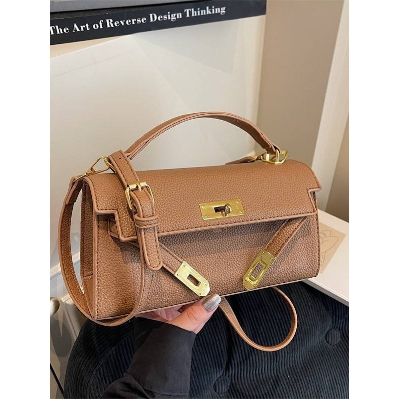 专柜品牌时尚锁扣小方包新款手提包迷你美拉德凯莉包高级感小众手,箱包皮具/热销女包/男包,小方包,淘宝优惠券,粉丝福利购,淘宝优惠卷