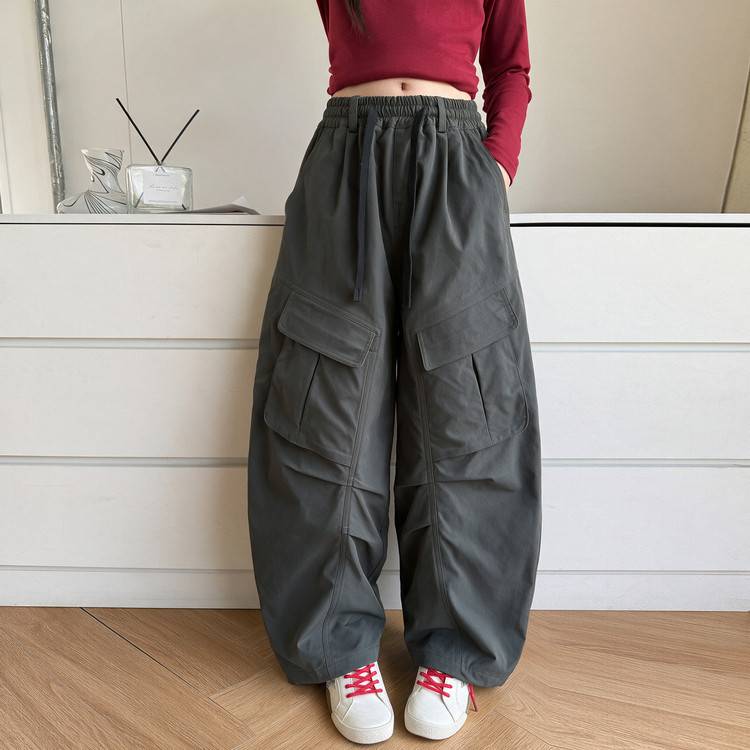专柜品牌女大童工装裤春秋款2026新款初中女孩洋气秋装青少年宽松
