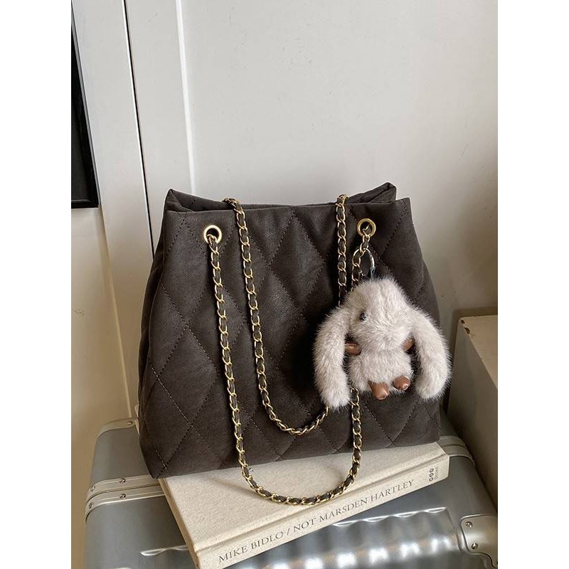 专柜品牌流行轻奢高级感菱格链条单肩斜挎包包女包2025秋季新款简,箱包皮具/热销女包/男包,托特包,淘宝优惠券,粉丝福利购,淘宝优惠卷