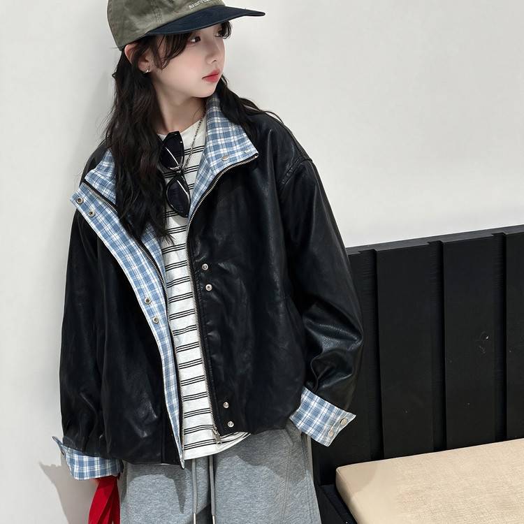 专柜品牌女童春秋皮衣2026新款儿童大童韩版休闲机车夹克上衣韩版