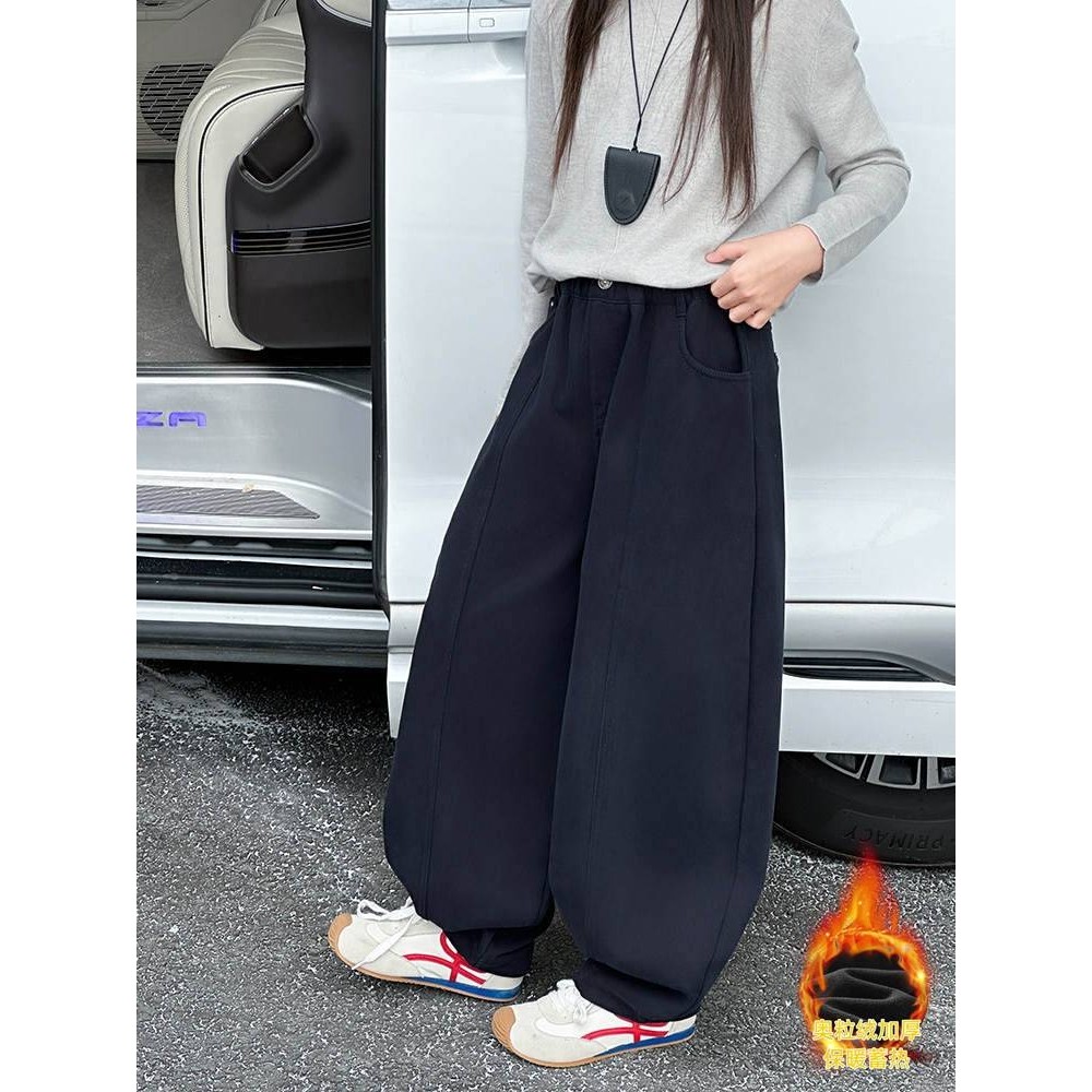 专柜品牌女童裤子2025秋冬装新款儿童洋气中大童运动裤加绒加厚弯,童装/婴儿装/亲子装,儿童运动裤,淘宝优惠券,粉丝福利购,淘宝优惠卷