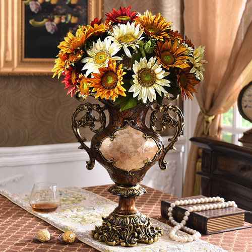 欧式复古奢华花瓶摆件美式客厅