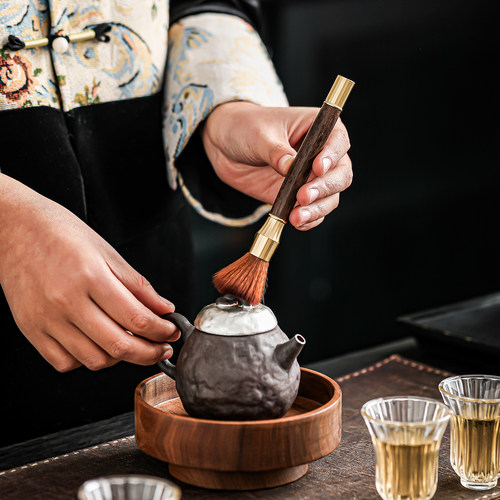 黄铜茶道六君子家用泡茶用品大全