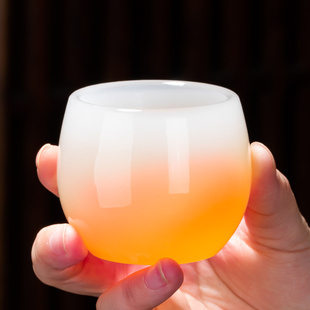 单杯 琉璃茶杯个人专用刻字主人杯私人定制姓氏茶具功夫订制礼盒装