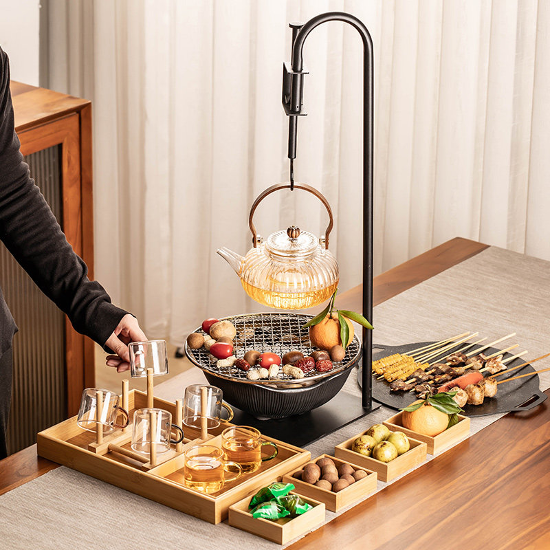 围炉煮茶套装家用室内烤火炉自在钩悬挂式吊炉电陶炉煮茶器煮茶炉,餐饮具,煮茶炉,淘宝优惠券,粉丝福利购,淘宝优惠卷