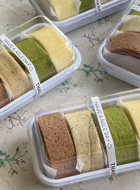 蛋糕卷包装盒毛巾卷瑞士卷分隔纸打包盒甜品切块分装盒加高西点盒