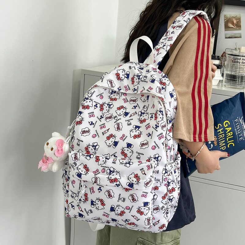hellokitty书包初中女生高中生双肩背包大小学生儿童大容量凯蒂猫