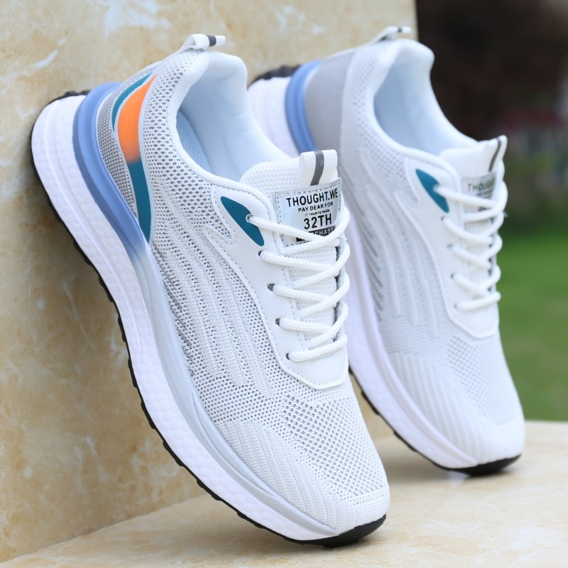 男鞋2025新款秋季透气男士运动鞋网面休闲鞋子百搭软底防臭跑步鞋